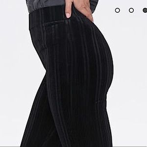 Velvet flare stretch pants Forever 21 size M. 32 inch inseam